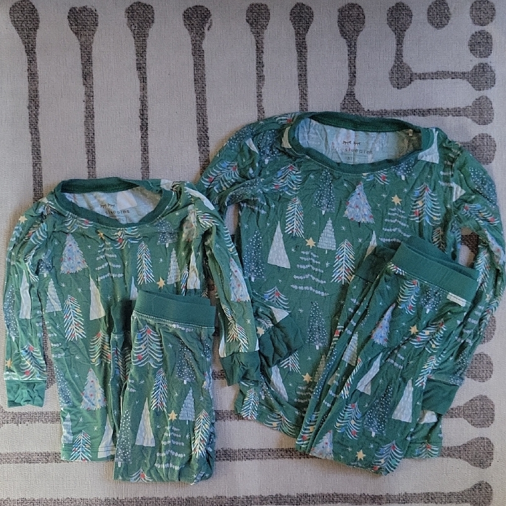 Little Sleepies Twinkling Trees Pajama Sets